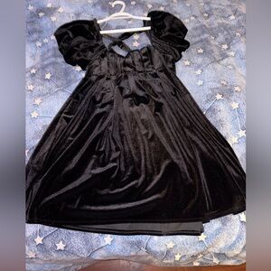 BeBop Black Velvet Backless Dress